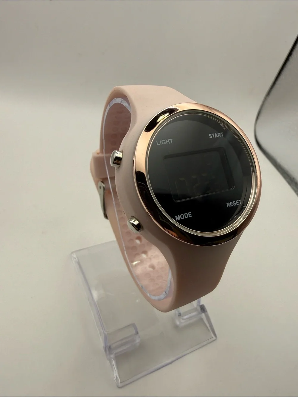 Time and Tru Women's Pink Silicone Digital Watch (New Battery)